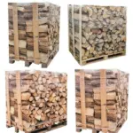Brennholz 4 – Paletten (2 Weißeiche + 2 Buche/Hainbuche) – 40 cm Stämme