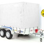 Anhänger mit Plane 150x300cm 2600kg | Typ 7.26 | Hochplane 180cm – Weiß-Neu