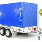 Anhänger mit Plane 150x300cm 2600kg | Typ 7.26 | Hochplane 180cm – Blau-Neu