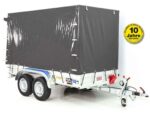 Anhänger mit Plane 150x300cm 2600kg | Typ 7.26 | Hochplane 180 cm – Anthrazit-Neu