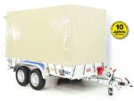 Anhänger mit Plane 150x300cm 2600kg | Typ 7.26 | Hochplane 180 cm – Elfenbein Beige-Neu