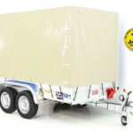 Anhänger mit Plane 150x300cm 2600kg | Typ 7.26 | Hochplane 180 cm – Elfenbein Beige-Neu