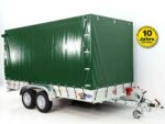 Anhänger mit Plane 185×400 cm 2600 kg | Typ 10.26 | Hochplane 200 cm – Grün-Neu