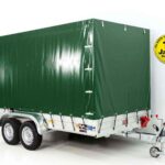Anhänger mit Plane 185×400 cm 2600 kg | Typ 10.26 | Hochplane 200 cm – Grün-Neu