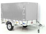 Anhänger mit Plane 125x250cm 750kg | Typ U4 | Hochplane 140 cm Profi | Silber-Neu