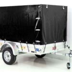 Anhänger mit Plane 125x250cm 750kg | Typ U4 | Hochplane 140 cm Profi | Schwarz-Neu