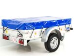 Anhänger mit Plane 105x205cm 750kg | Typ U2 | Flachplane Profi blau-Neu - Image 5