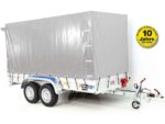 Anhänger mit Plane 150x350cm 2600kg | Typ 8.26 | Hochplane 180cm Silber-Neu