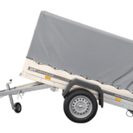 Garden Trailer 200 KIPP 200 x 106 cm PKW Anhänger mit Hochplane, Überrollbügel und Stützrad PTAC 500 kg