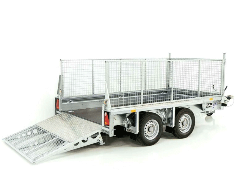 2026_07_ANAHANGERF.png Ifor Williams Baumaschinenanhänger GX105 2,7t|Auffahrrampe| Gitter-Neu - Image 1
