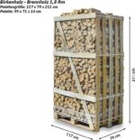 Brennholz Birke 25 cm – 1,8 Raummeter auf Palette, kammergetrocknet & ofenfertig - Image 3