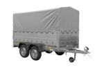 2-Achs Pkw-Anhänger UNITRAILER GARDEN TRAILER 264/2 KIPP mit Stützrad, Bordwandaufsatz, H-800 Rahmen und grauer Plane - Image 4