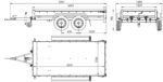 2-Achs Pkw-Anhänger UNITRAILER GARDEN TRAILER 264/2 KIPP mit Stützrad, Bordwandaufsatz, H-800 Rahmen und grauer Plane - Image 2