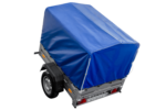 Anhänger 150 KIPP 150×106 cm [mit blauer Hochplane, Hochspriegel und Stützrad] - Image 3