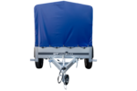 Anhänger Garden Trailer 200 KIPP 200×106 cm 750 kg [mit Hochspriegel, blauer Hochplane und Stützrad]-Neu - Image 5