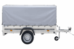 Anhänger Pkw 230×125 Garden Trailer 230 KIPP Unitrailer 750 kg mit Stützrad, Hochplane und Hochspriegel