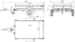 Anhänger für Pkws Garden Trailer 201 KIPP 200×125 cm 750 kg [mit Flachplane, Stützrad und Flachplaneträger] - Image 2