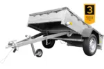Anhänger für Pkws Garden Trailer 201 KIPP 200×125 cm 750 kg [mit Flachplane, Stützrad und Flachplaneträger]-Neu - Image 3