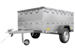 Anhänger kippbar GARDEN TRAILER 201 KIPP mit zusätzlichen Bordwänden, Stützrad und Flachplane - Image 6