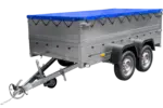 Anhänger mit zwei Achsen Garden Trailer 264/2 KIPP inkl. zusätzliche Bordwände und Flachplane-Neu - Image 4