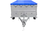 Anhänger mit zwei Achsen Garden Trailer 264/2 KIPP inkl. zusätzliche Bordwände und Flachplane-Neu - Image 5