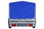 Auto Anhänger 230×125 Garden Trailer 230 KIPP Unitrailer 750 kg mit Stützrad, blauer Hochplane und Hochspriegel - Image 6