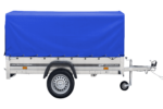 Auto Anhänger 230×125 Garden Trailer 230 KIPP Unitrailer 750 kg mit Stützrad, blauer Hochplane und Hochspriegel-Neu - Image 6