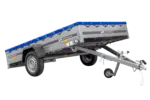 Einachsanhänger 264×150 UNITRAILER GARDEN 265 KIPP mit einem Flachplanenträger und blauer Plane - Image 6