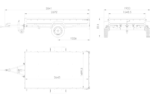 Einachsanhänger 264×150 UNITRAILER GARDEN 265 KIPP mit einem Flachplanenträger und blauer Plane - Image 2