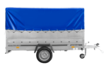 Einachsanhänger 264×150 UNITRAILER GARDEN 265 KIPP mit zusätzlichen Bordwänden, H-800-Hochspriegel und blauer Plane - Image 6
