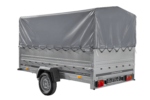 Einachsanhänger 264×150 UNITRAILER GARDEN 265 KIPP mit zusätzlichen Bordwänden, H-800-Rahmen und grauer Plane - Image 5