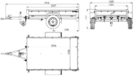 Einachsanhänger auf Federn 200×125 UNITRAILER GARDEN 201/R KIPP mit H-800-Rahmen und grauer Plane - Image 2