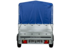 Einachsanhänger auf Federn 230×125 UNITRAILER GARDEN 230/R KIPP mit BIS-Seiten, H-800-Rahmen und blauer Plane - Image 6
