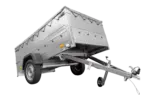 Faltbarer Anhänger Garden Trailer 230 KIPP mit zusätzlichen Bordwänden, Stützrad und Flachplane-Neu