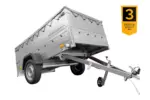 Faltbarer Anhänger Garden Trailer 230 KIPP mit zusätzlichen Bordwänden, Stützrad und Flachplane-Neu - Image 2