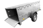 Faltbarer Anhänger Garden Trailer 230 KIPP mit zusätzlichen Bordwänden, Stützrad und Flachplane-Neu - Image 5