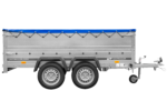 GARDEN TRAILER 264/2 KIPP Zweiachsanhänger mit Stützrad, Planenträgern, zus. Bordwänden und blauer Flachplane - Image 5