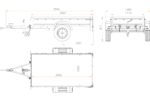 Gartenanhänger 200 Kipp mit Stützrad, H-0-Rahmen und blauer Plane - Image 2