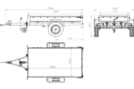 Gartenanhänger 200 Kipp mit Stützrad, zwei Seitenwänden, H-0-Rahmen und grauer Plane - Image 2