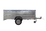 Großer Anhänger 750 kg Garden Trailer 264 KIPP mit Bordwandaufsatz [zusätzliche 40 cm], Stützrad und blauer Flachplane-Neu - Image 4