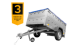 Kfz Anhänger 750 kg GARDEN TRAILER 201 KIPP mit zusätzlichen Bordwänden, Stützrad und blauer Flachplane - Image 5
