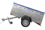 Kfz Anhänger 750 kg GARDEN TRAILER 201 KIPP mit zusätzlichen Bordwänden, Stützrad und blauer Flachplane - Image 3