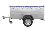 Kfz Anhänger 750 kg Garden Trailer 201 KIPP mit zusätzlichen Bordwänden, Stützrad und blauer Flachplane-Neu - Image 6