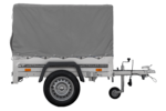 Kipper Anhänger 750 kg Garden Trailer 150 KIPP 150×106 cm [mit Hochplane, Hochspriegel und Stützrad] - Image 3
