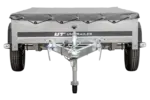 Kipper Pkw Anhänger Garden Trailer 230 KIPP [230 cm x 125 cm] mit Flachplane, Stützrad und Planenträger-Neu - Image 4
