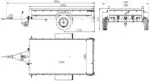 Kipper Pkw Anhänger Garden Trailer 230 KIPP [230 cm x 125 cm] mit Flachplane, Stützrad und Planenträger-Neu - Image 2