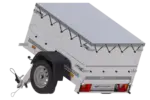 Neu Anhänger Garden Trailer 150 KIPP mit zusätzlichen Bordwänden, Stützrad und Flachplane-Neu - Image 4