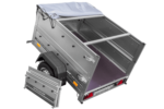 Neu Anhänger GARDEN TRAILER 150 KIPP mit zusätzlichen Bordwänden, Stützrad und Flachplane - Image 7