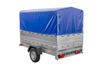 PKW-Anhänger 230×125 UNITRAILER GARDEN 230 FD mit BIS-Bordwänden, H-800-Gestell und blauer Plane - Image 3