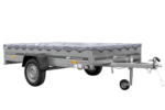 PKW Anhänger 264×150 UNITRAILER GARDEN 265 KIPP mit Flachplanenträger und grauer Plane - Image 4